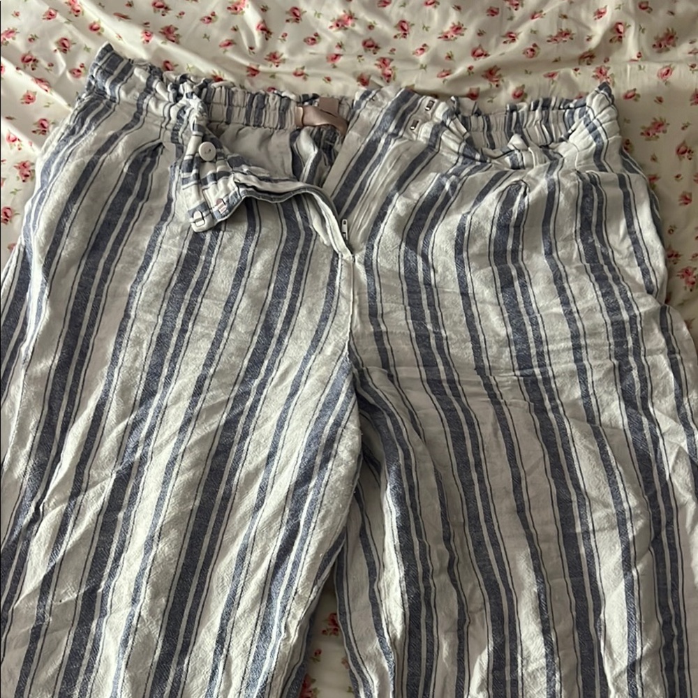 Striped Linen Pants